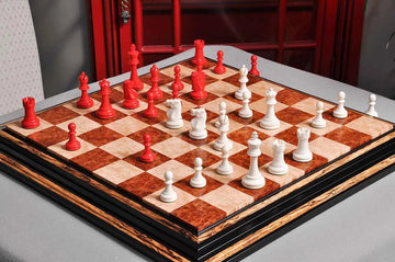 The Reykjavik II Series Bone Chess Pieces - 3.75