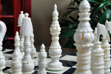 The Vizagapatam Luxury Bone Chess Pieces - 6.1