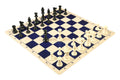Regulation Tournament Chess Pieces and Silicone Chess Board Combo - Triple Weighted