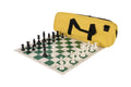 Deluxe Chess Set Combination and Triple Weighted Regulation Pieces | Vinyl Chess Board | Deluxe Bag