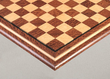 Signature Contemporary V Luxury Chess board - VAVONA BURL / BIRD'S EYE MAPLE - 2.5