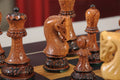 The Burnt Golden Rosewood Zagreb Series Chess Set, Box, & Satin Board Combination
