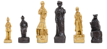 The Sherlock Holmes Series Chess Pieces - 5.95" King - Brown and Natural