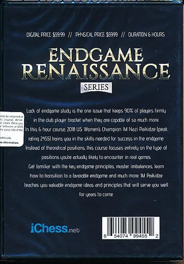 CLEARANCE - Endgame Renaissance - Endgame Memorization Shortcuts from the 2018 US Champion - IM Nazi Paikidze