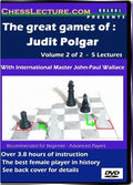 E-DVD The Great Games of Judit Polgar - 2 DVD's - Chess Lecture - Volume 31