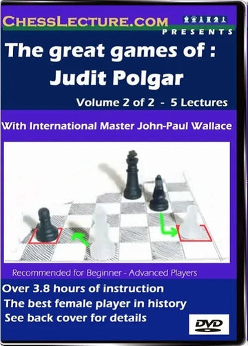 E-DVD The Great Games of Judit Polgar - 2 DVD's - Chess Lecture - Volume 31