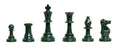 4 Player Chess Set Combination - Triple Weighted Regulation Colored Chess Pieces & 4 Player Vinyl Chess Board