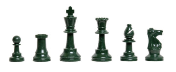 4 Player Chess Set Combination - Triple Weighted Regulation Colored Chess Pieces & 4 Player Vinyl Chess Board