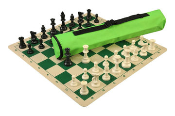 Quiver Chess Set Combination and Triple Weighted Regulation Pieces | Silicone Chess Board | Quiver Bag