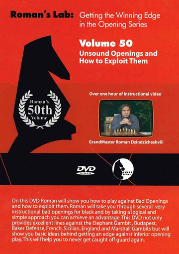 E-DVD ROMAN'S LAB - VOLUME 50 - Unsound Openings and How to Exploit Them