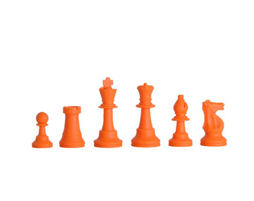 Regulation Silicone Tournament Chess Pieces - 3.5
