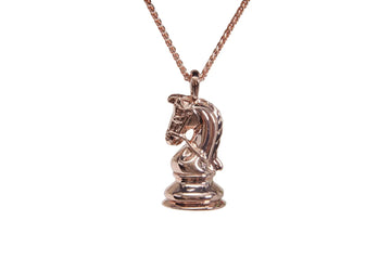 Caissa Collection Chess Pendant Necklace - KNIGHT
