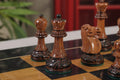 The Burnt Golden Rosewood Reykjavik II Series Chess Set, Box, & Gloss Board Combination