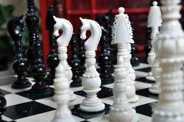 The Vizagapatam Luxury Bone Chess Pieces - 6.1