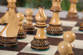 The Burnt Golden Rosewood Championship Series Chess Pieces - 3.75