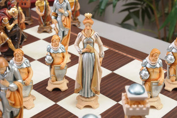 The Pyrenees Series Hand Painted Chess Pieces - From The Val Gardena Collection - 6.3
