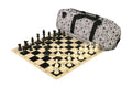 Deluxe Chess Set Combination and Triple Weighted Regulation Pieces | Silicone Chess Board | Deluxe Bag