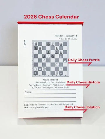 PRE-ORDER - 2026 Chess Calendar by SILU Games