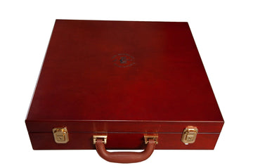 Fitted Briefcase Chess Box - Mahogany