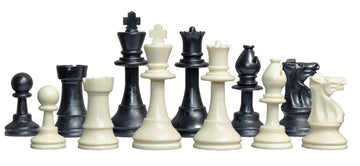 Quiver Chess Set Combination - Solid Plastic Regulation Pieces | Vinyl Chess Board | Quiver Bag