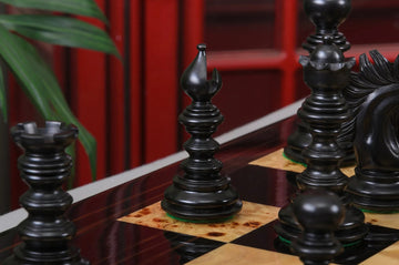 The Savano Series Artisan Wood Chess Pieces - 4.4