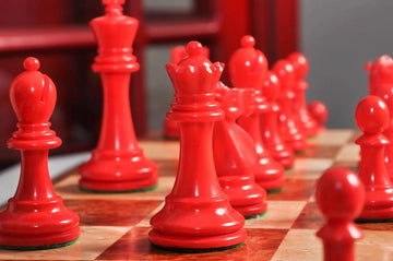 The Reykjavik II Series Bone Chess Pieces - 3.75