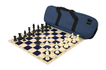 Deluxe Chess Set Combination and Single Weighted Regulation Pieces | Silicone Chess Board | Deluxe Bag