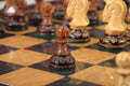 The Burnt Golden Rosewood Dubrovnik Series Chess Set, Box, & Gloss Board Combination