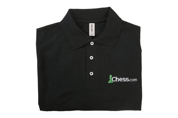 Chesscom New Black Polo-Mens