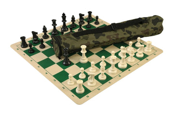 Quiver Chess Set Combination and Triple Weighted Regulation Pieces | Silicone Chess Board | Quiver Bag