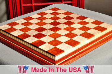 Signature Contemporary IV Luxury Chess board - BLOODWOOD / CURLY MAPLE - 2.5