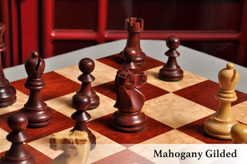 The Reykjavik II Series Gilded Chess Pieces - 3.75