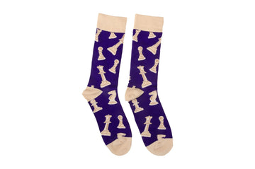 Purple Chess Socks