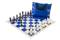 Standard Chess Set Combination - Solid Plastic Regulation Pieces | Vinyl Chess Board | Standard Bag