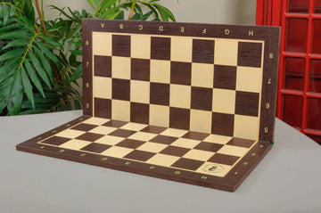 Folding African Palisander and Maple Wooden Tournament Chess Board