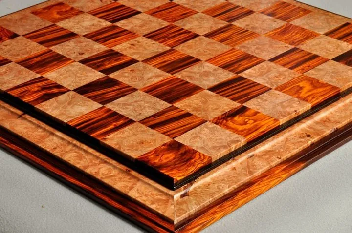 Capablanca Burmese Rosewood Edition Wooden Tournament Chess Board