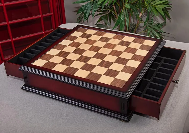 Classical Tiroir Chess Board with Storage Drawers Classical Tiroir Chess Board with Storage Drawers