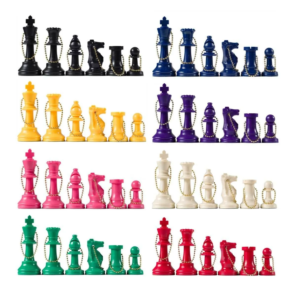 Plastic Chessmen Key Chains