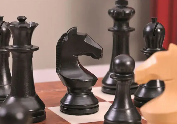 Analysis Chess Pieces and Cinch Chess Board Bag Combo