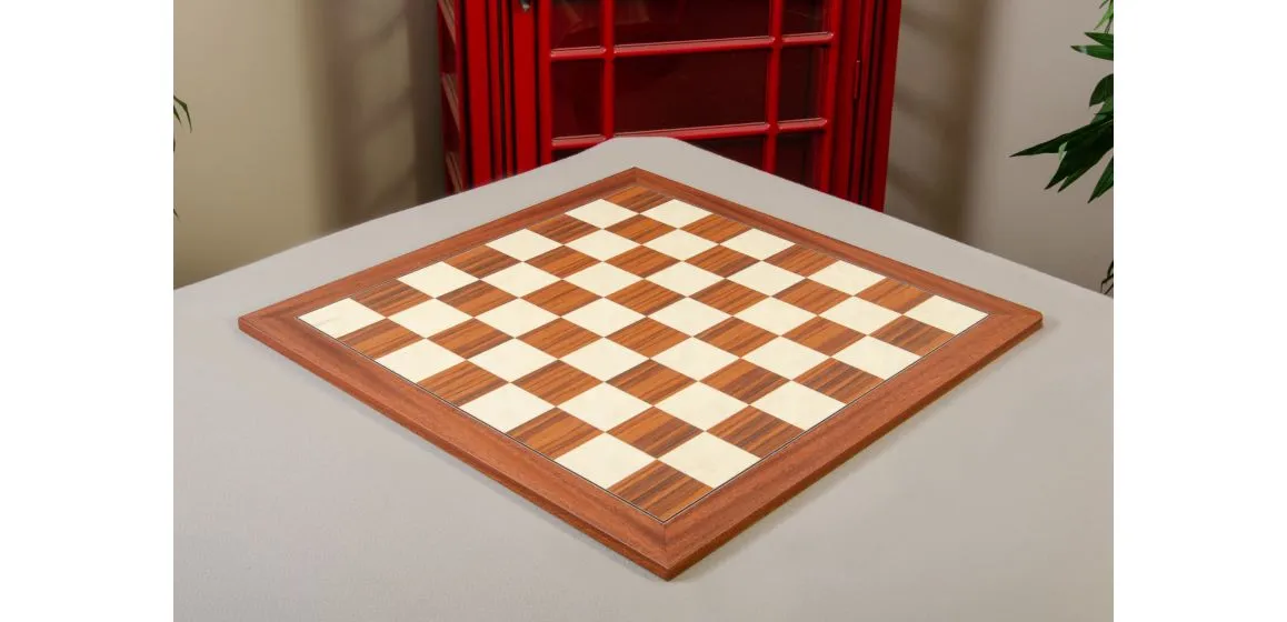 Indian Rosewood and Bird's Eye Maple Standard Traditional Chess Board