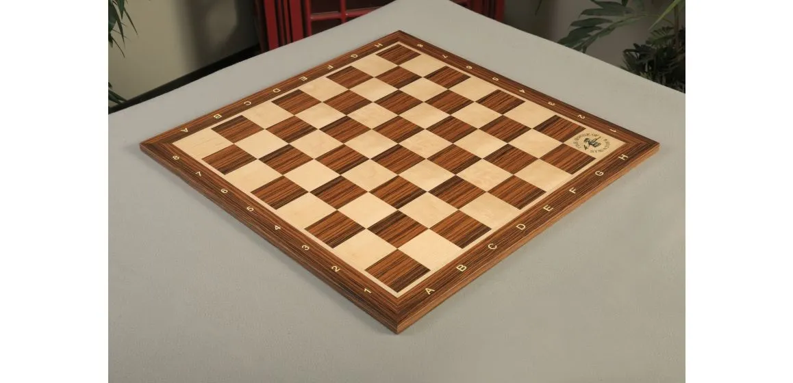 Burmese Rosewood and Maple Wooden Tournament Chess Board