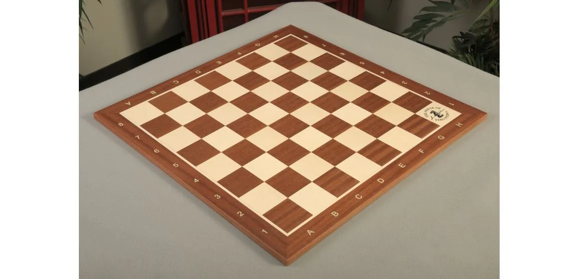 Mahogany and Maple Wooden Tournament Chess Board