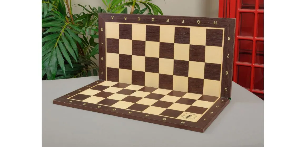 Folding African Palisander and Maple Wooden Tournament Chess Board