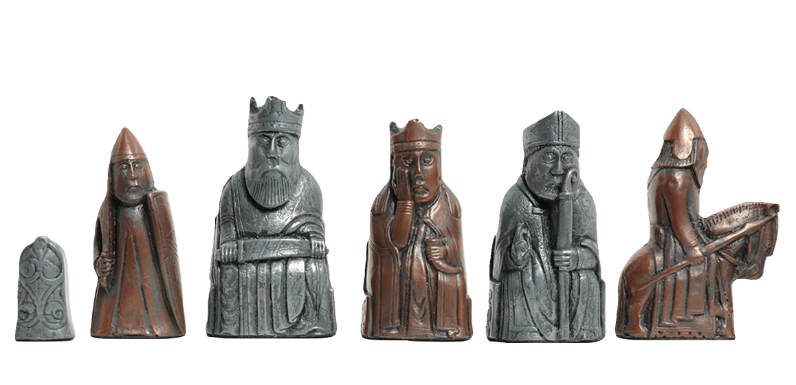 The Isle of Lewis Chess Pieces - 3.5" King - Metallic
