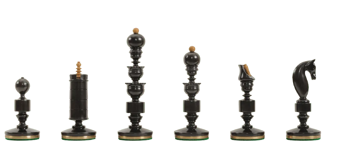 The Camaratta Collection - The Biedermeier Pre-Staunton Vintage Series Luxury Chess Pieces - 4.4" King