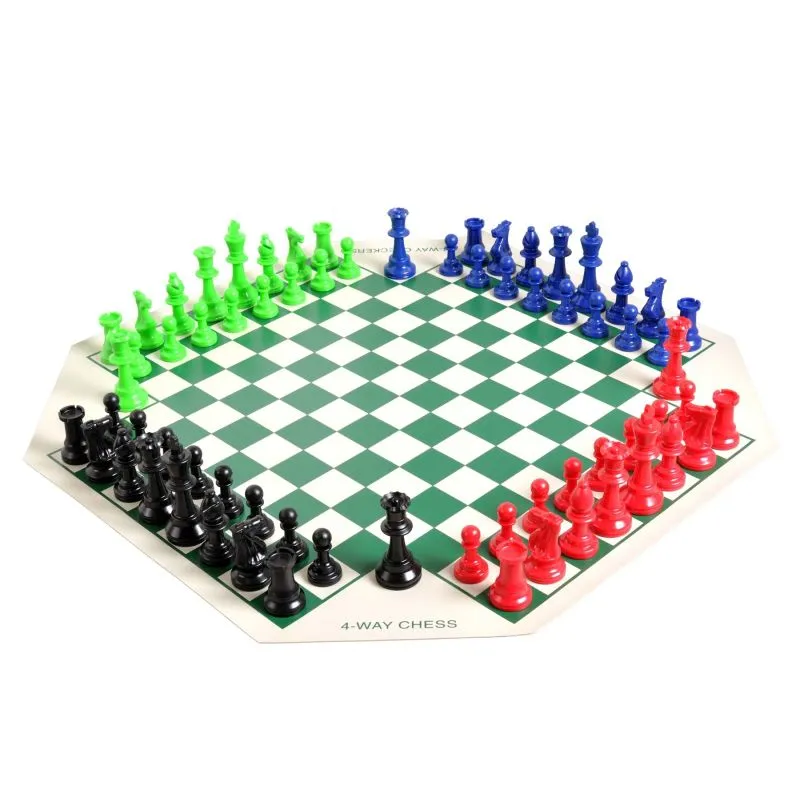 4 players chess set (Blue, Green, Red and Yellow) - online chess shop