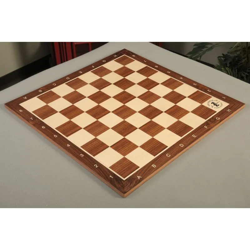 The House of Staunton Folding Mahogany and Maple Wooden Chess Board - 2.25  with Notation & Logo