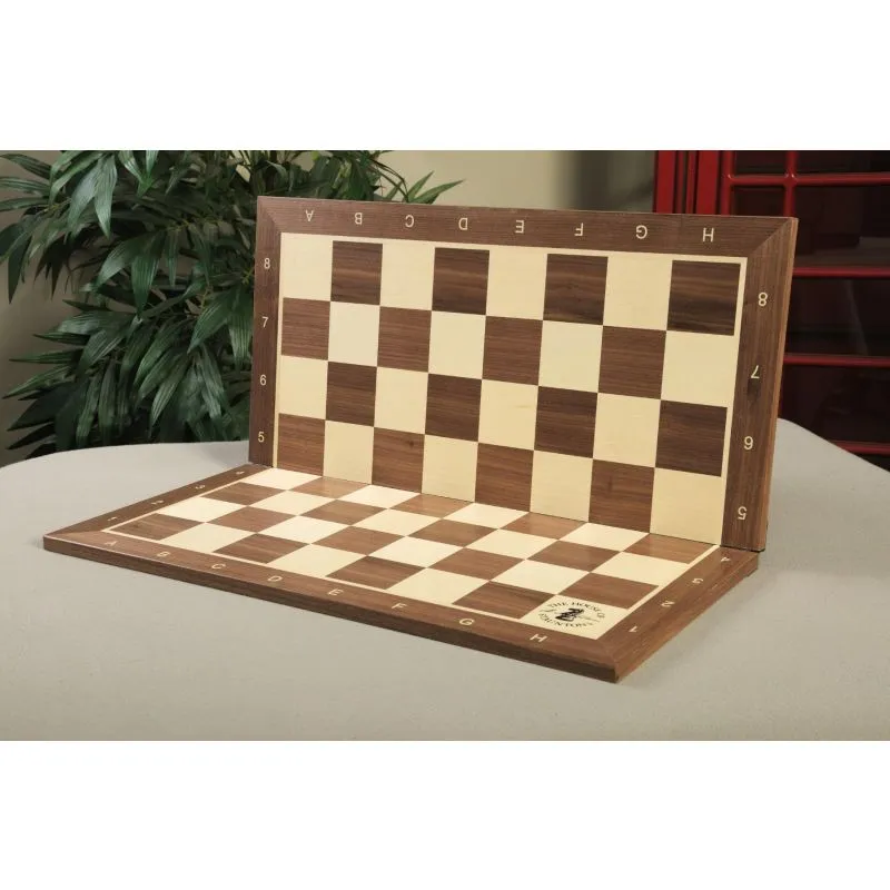 WE Games Folding Wood Travel Chess Set- 11.5 in Walnut Veneer Board