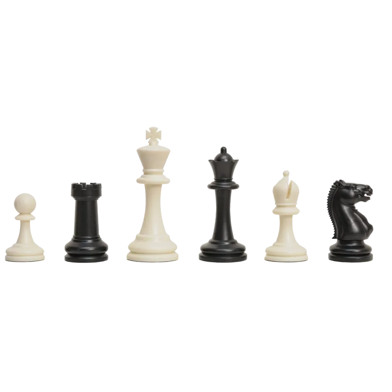 4 Queens Set of 34 Aqua & Orange Staunton Single Weight Chess Pieces 