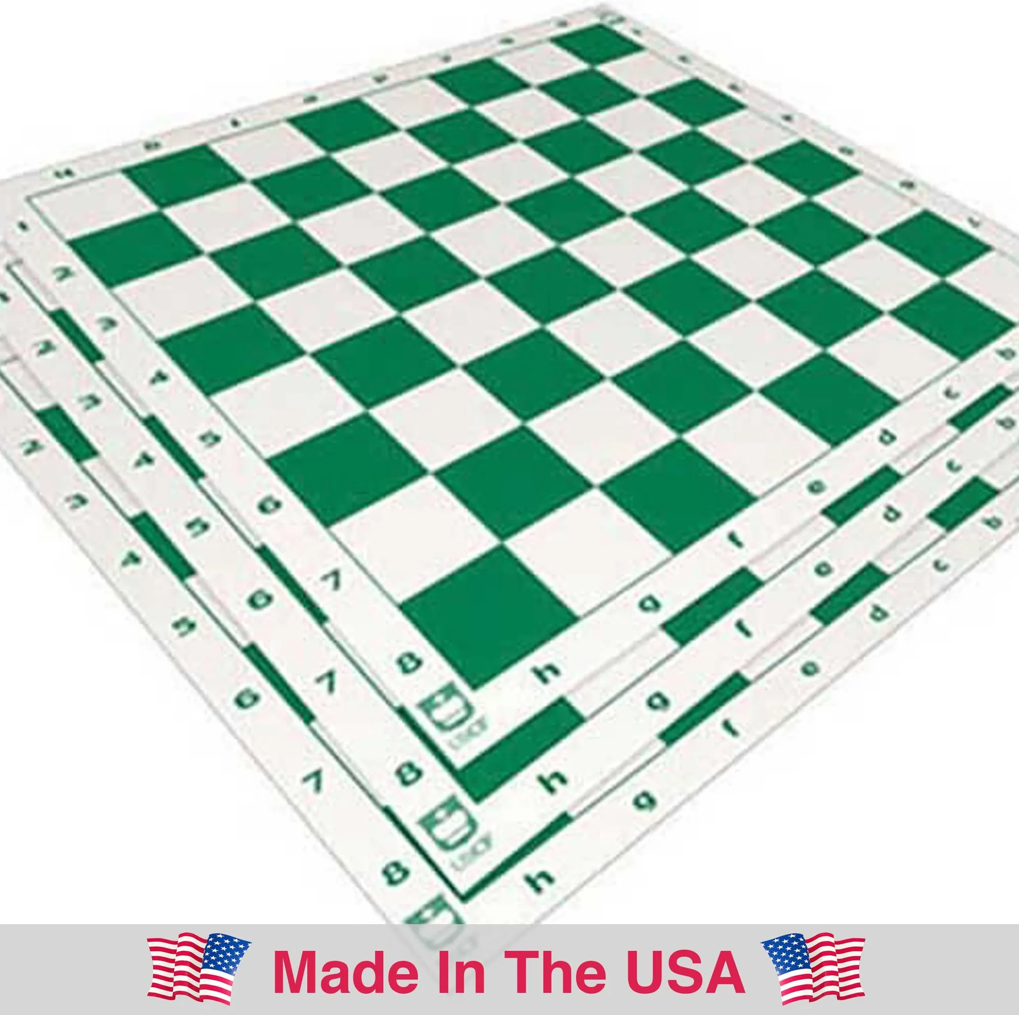 Regulation Silicone Tournament Chess Board 2.25" Squares Green & Natural 